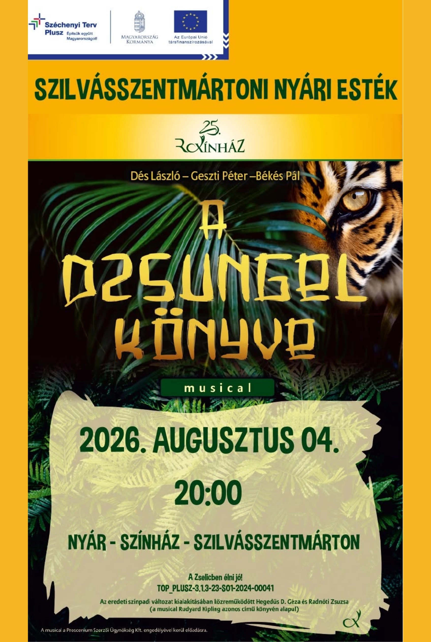 A Dzsungel könyve musical – Szilvásszentmártoni Nyári Esték esemény poszter