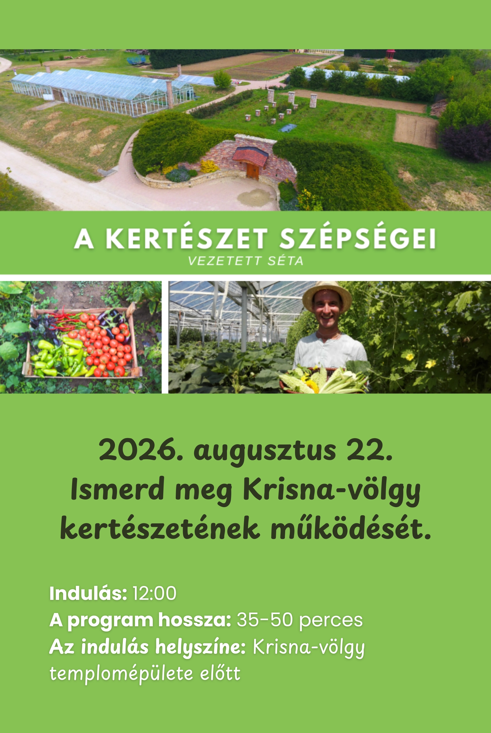 A kertészet szépsége – Kertészeti séta Krisna-völgyben esemény