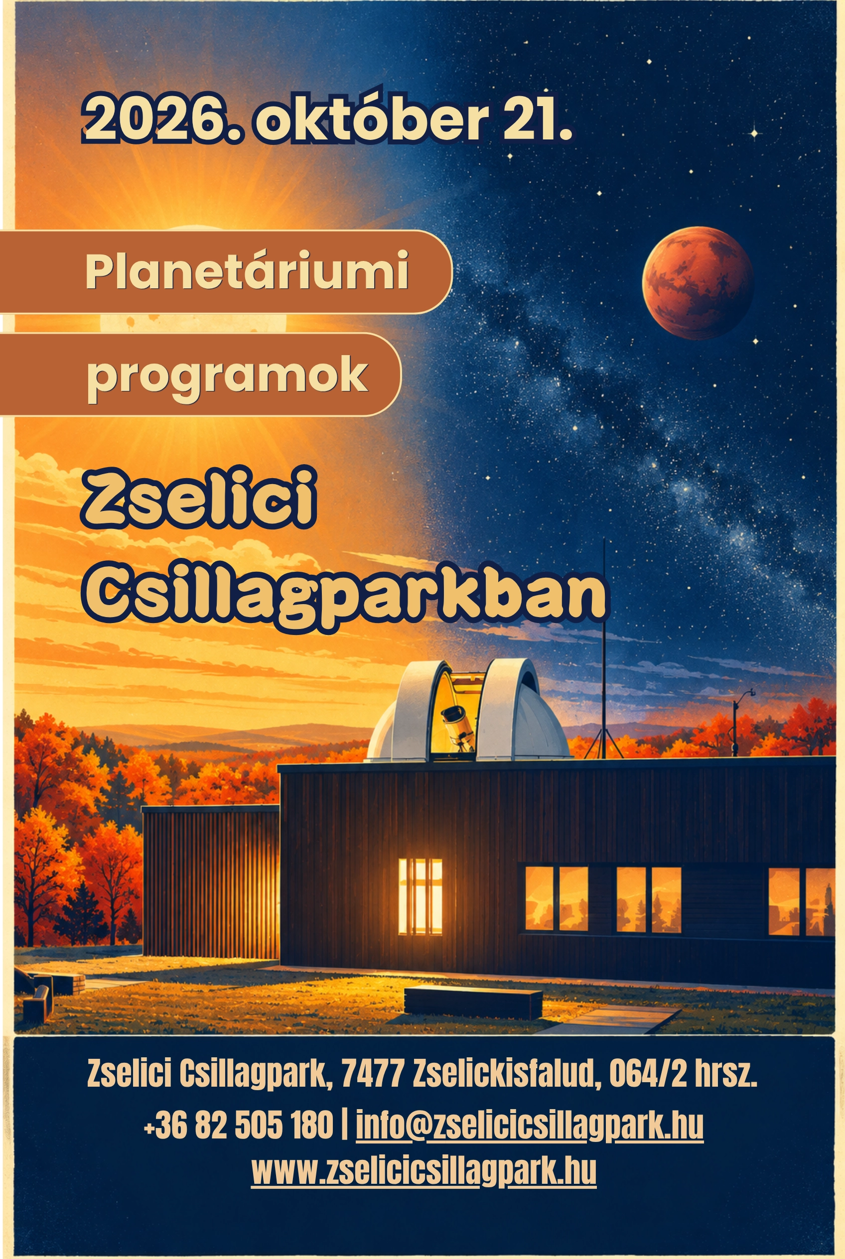 Szerdai csillagászati programok Zselici Csillagparkban esemény