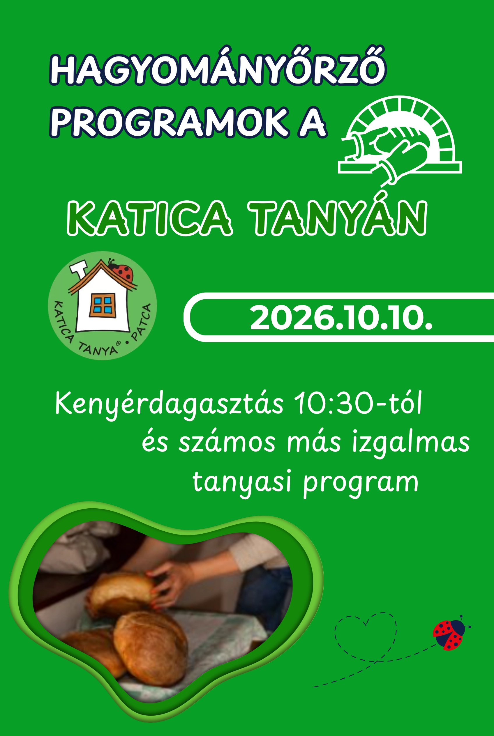 Kemencés kenyér és esti hajítógép – októberi szombatok a Katica Tanyán esemény
