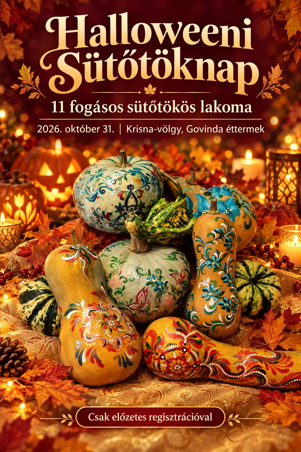 Halloweeni Sütőtöknap – 11 fogásos sütőtökös lakoma a Krisna-völgyben esemény
