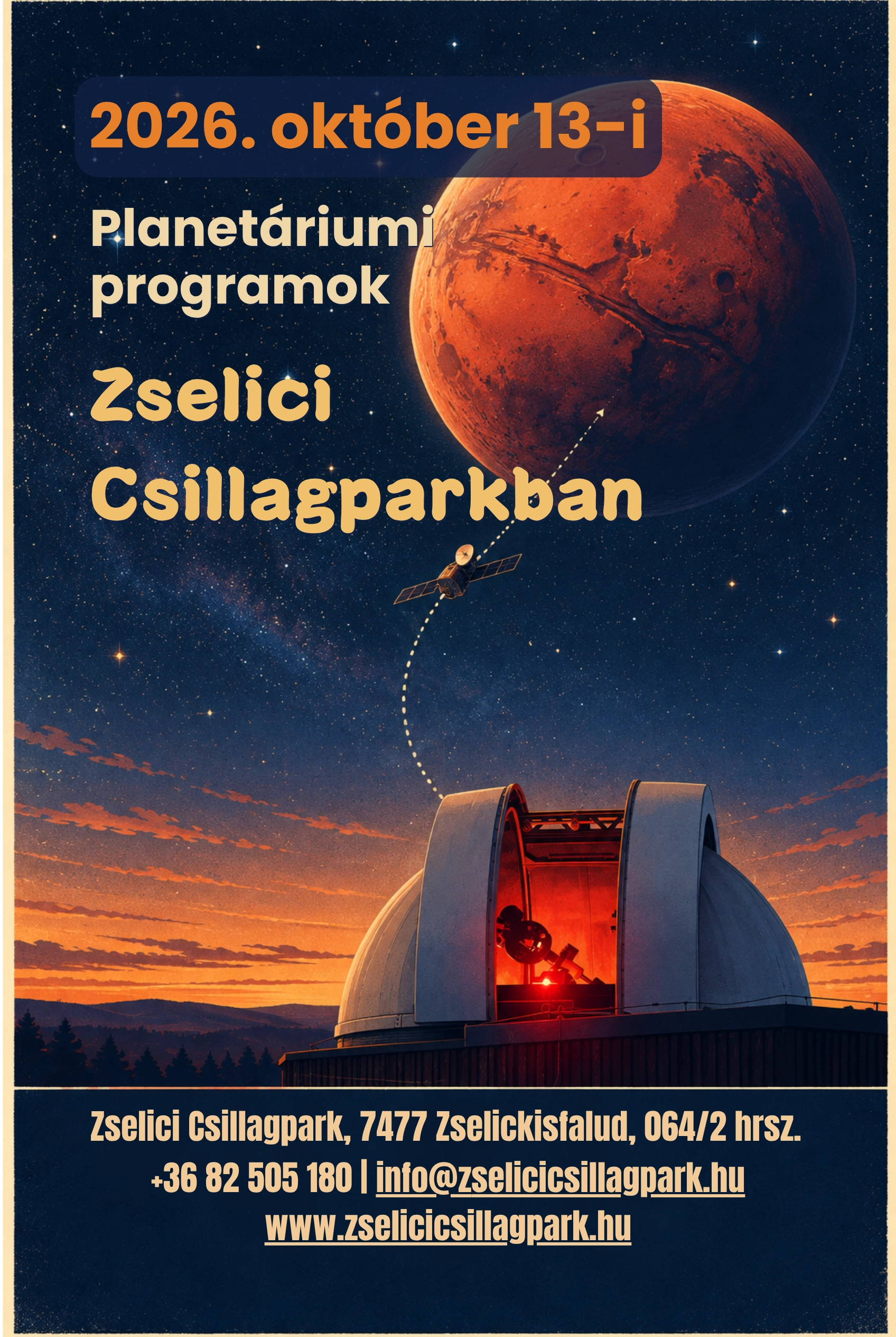 Irány a Vörös Bolygó? – planetáriumi programok október 13-án esemény