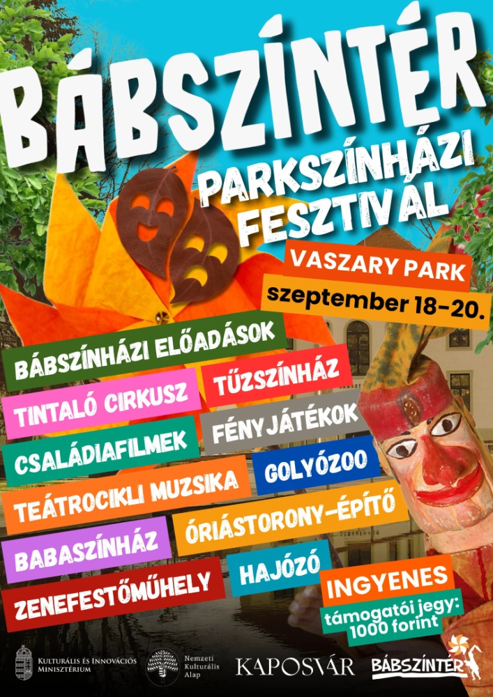 Bábszíntér Parkszínházi Fesztivál – családi délelőtt a Vaszary Parkban esemény
