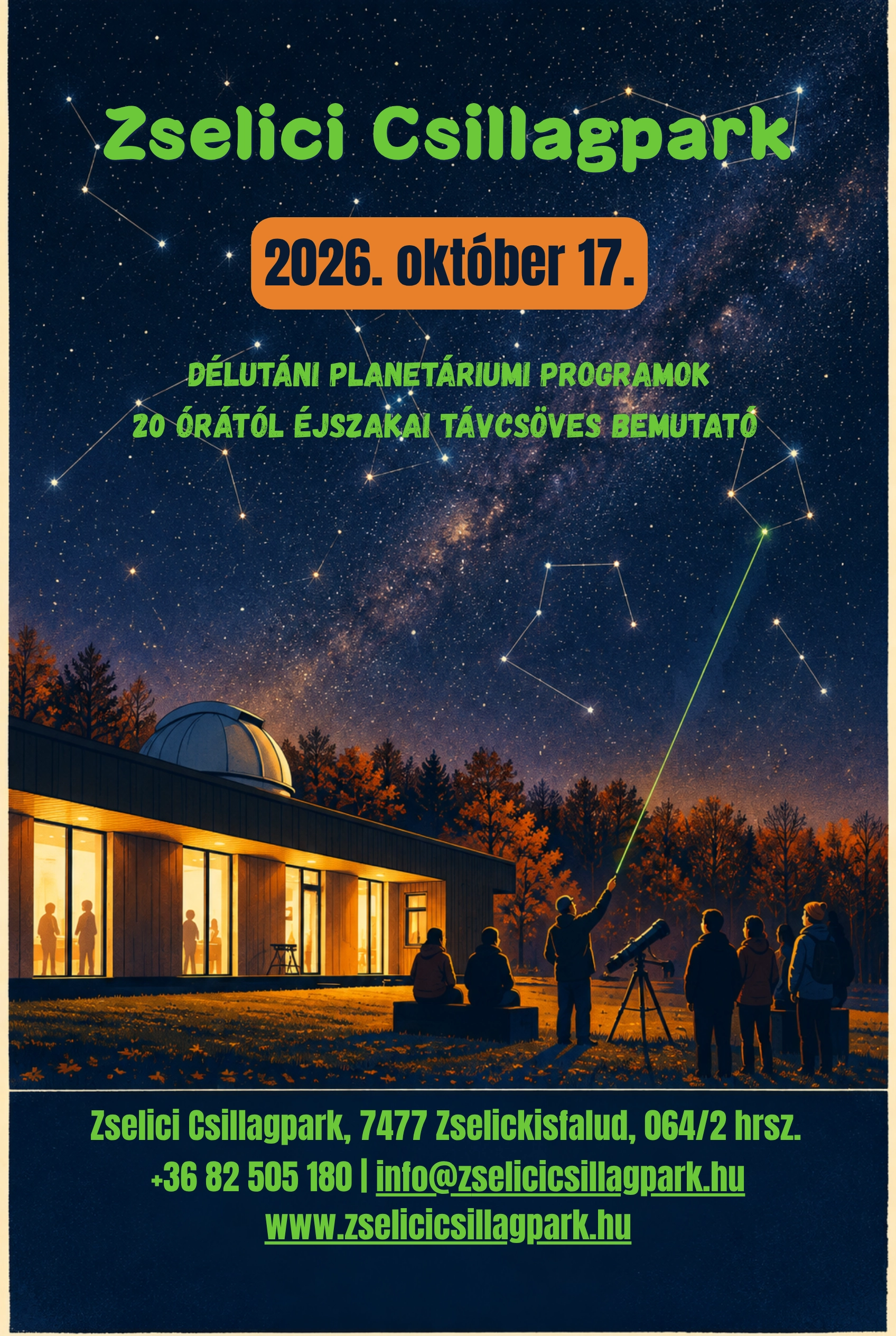 Európa útja a csillagokhoz – szombati programok október 17-én a Zselici Csillagparkban esemény