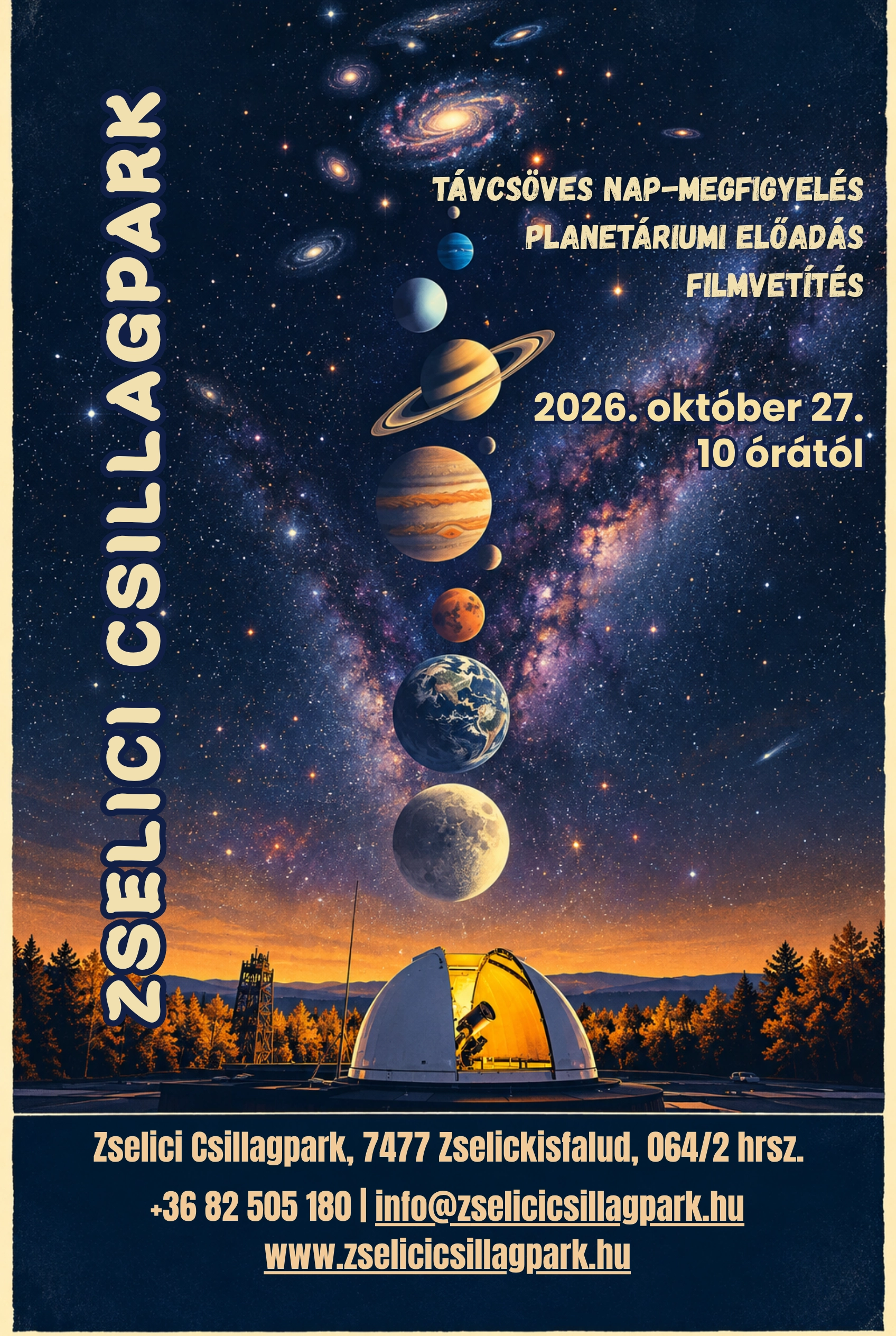 Földről az Univerzum határáig – planetáriumi előadás október 27-én esemény poszter