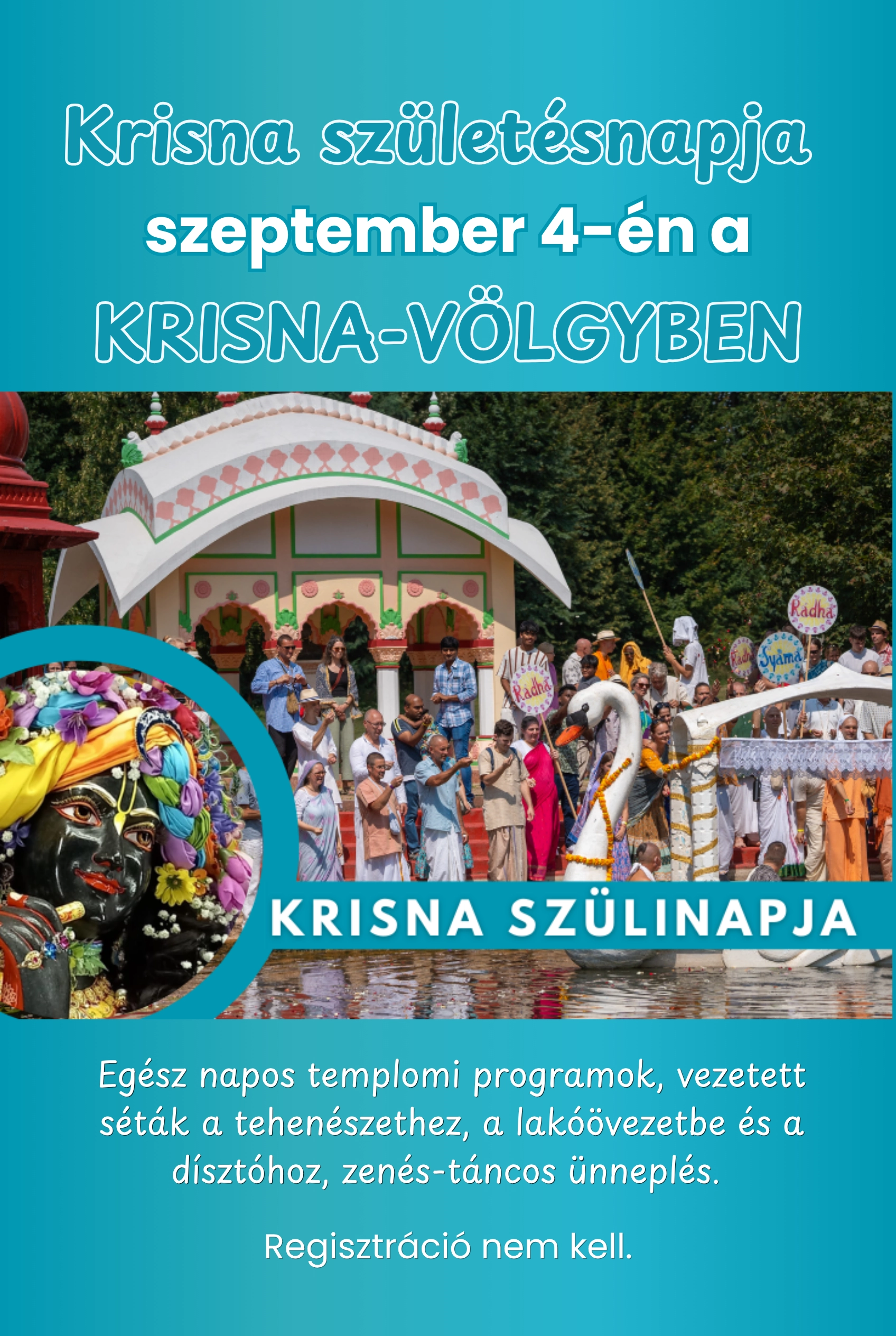Krisna születésnapja (Janmástamí) – Ünnepi nap Krisna-völgyben esemény